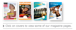 Click on covers to view some of our magaze pages